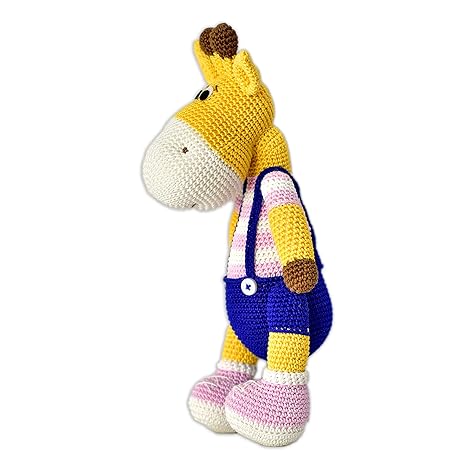 Happy Threads Handcrafted Amigurumi Soft Toy - GIRAFFE - Pink - ST000070