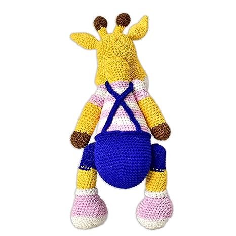 Happy Threads Handcrafted Amigurumi Soft Toy - GIRAFFE - Pink - ST000070