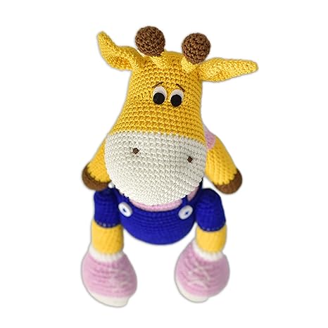 Happy Threads Handcrafted Amigurumi Soft Toy - GIRAFFE - Pink - ST000070