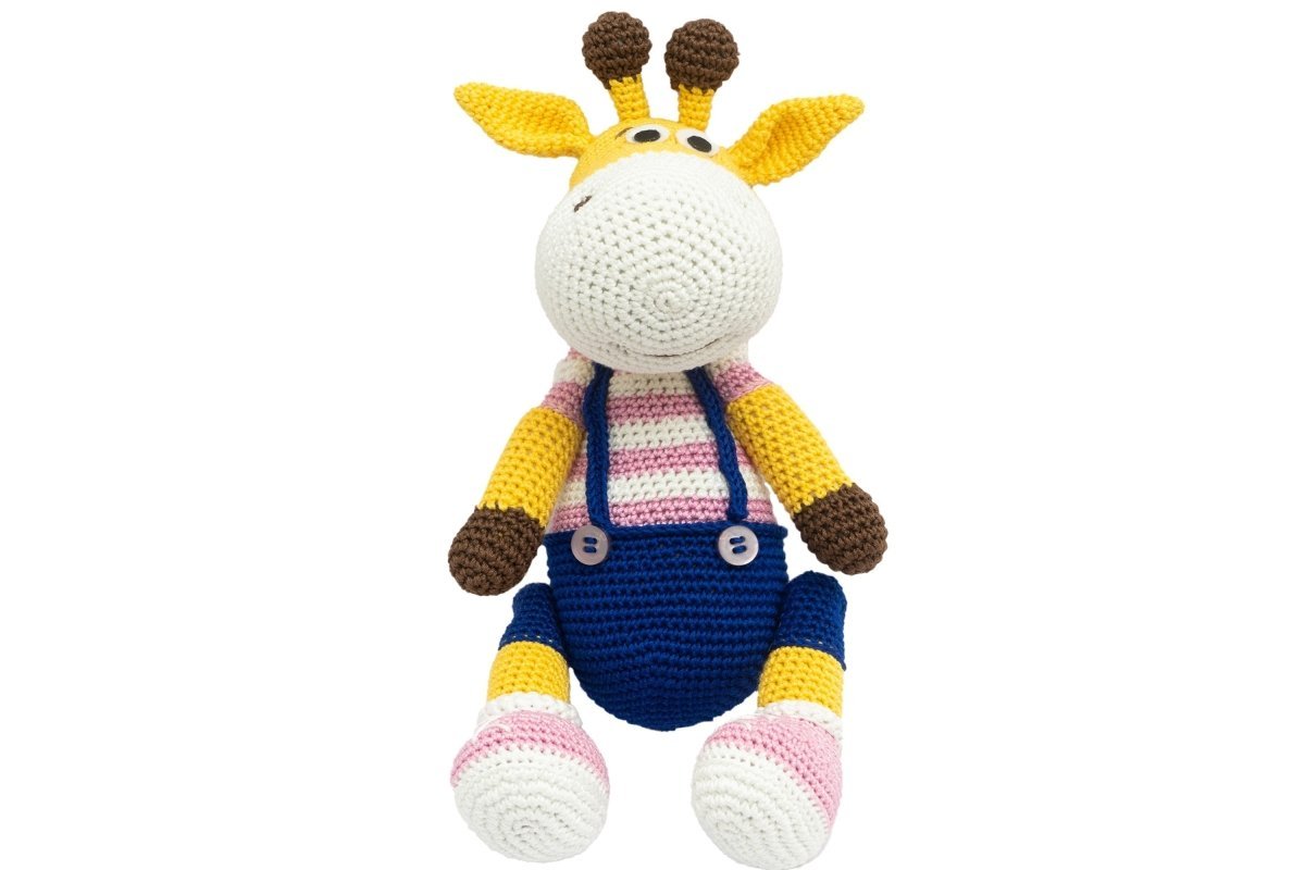 Happy Threads Handcrafted Amigurumi Soft Toy- GIRAFFE-Pink - ST000070