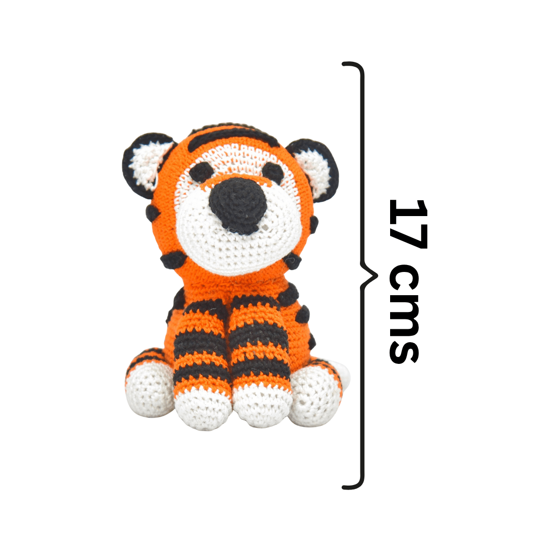 Happy Threads Handcrafted Amigurumi Soft Toy - Tiger - Crochet Toy