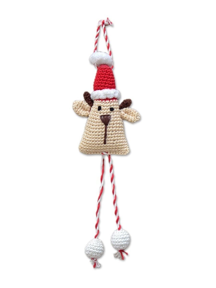 Happy Threads Handcrafted Crochet Christmas Tree Ornament- Reindeer | S - CRDH0911