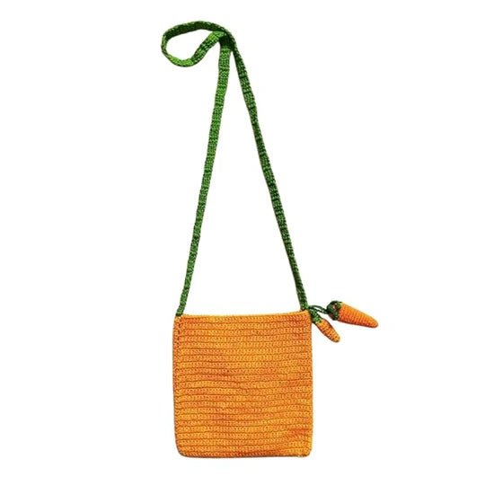 Happy Threads | Handcrafted Crochet Orange Rabbit Purse,Sling Bags for Kids & Toddlers - Crochet Handbag