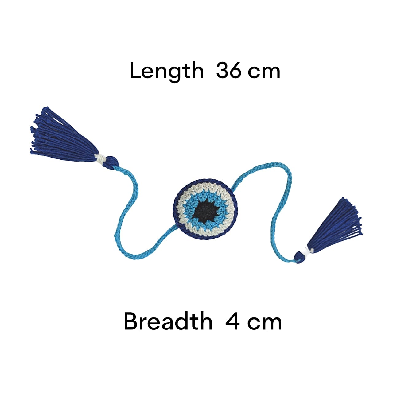 Happy Threads - Handmade Crochet Blue Eye Band - AN24X112
