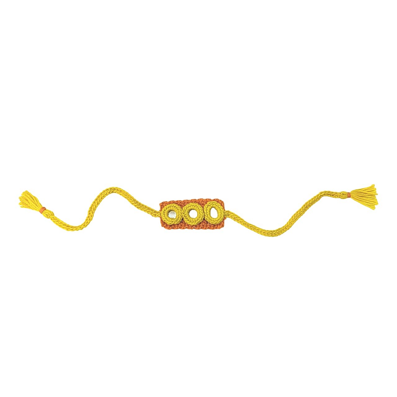 Happy Threads - Handmade Crochet Mirror Band - Yellow - AN24X076