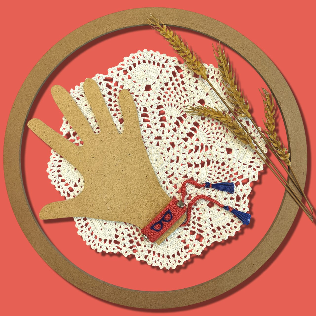 Happy Threads - Handmade Crochet Specs Band - Red - AN24X080