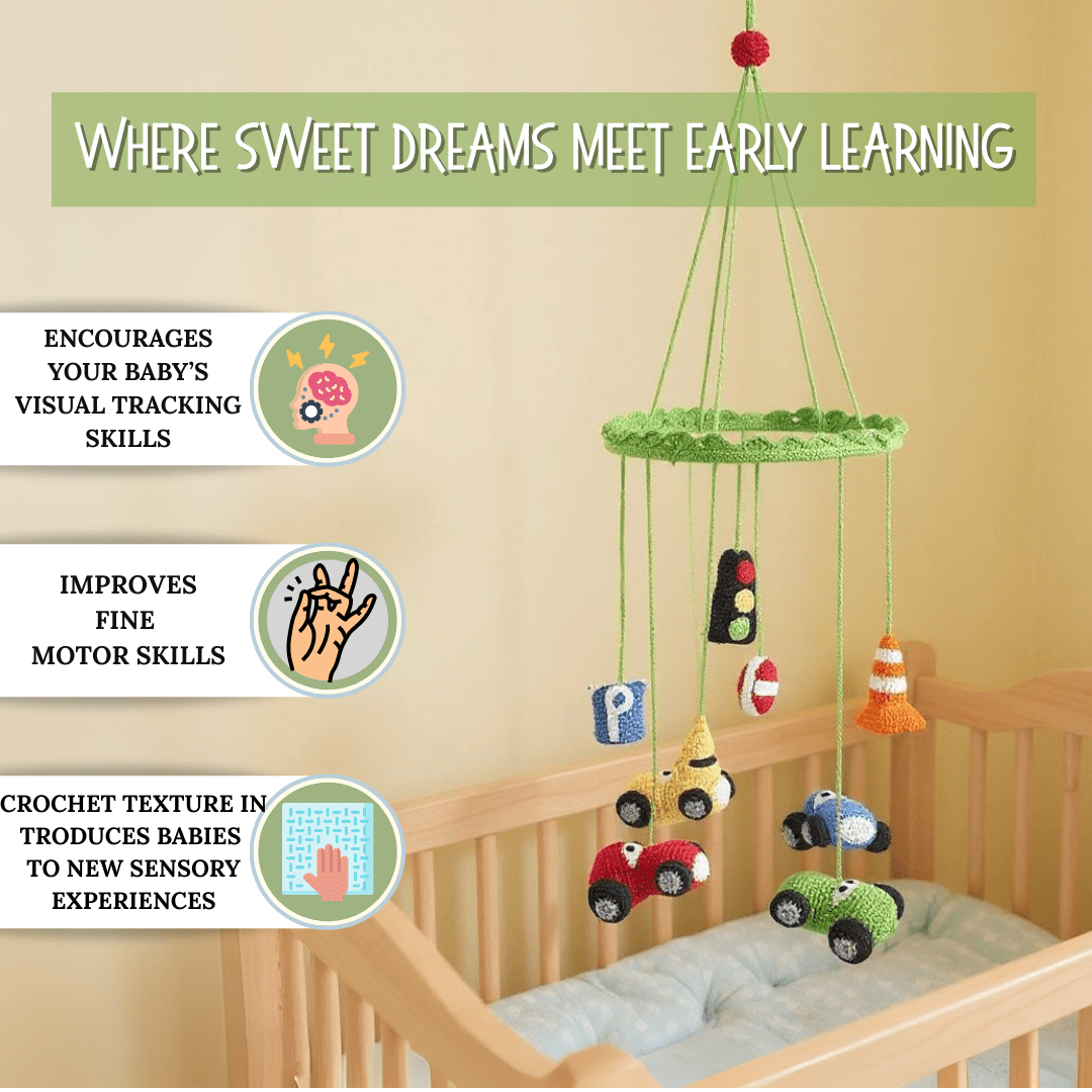 Happy Threads | Handmade Crochet Traffic Set for Baby Room Décor - WCCA0400