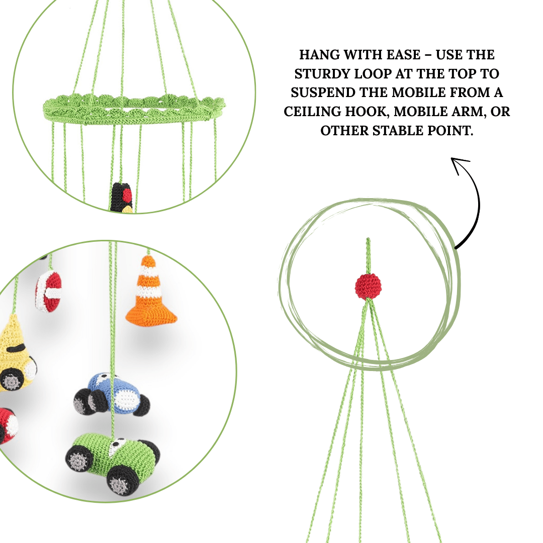 Happy Threads | Handmade Crochet Traffic Set for Baby Room Décor - WCCA0400