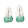 Happy Threads | Handmade Sea - Green Bow Hair Clips for Kids | Crochet Hair Accessories - Hair accessories