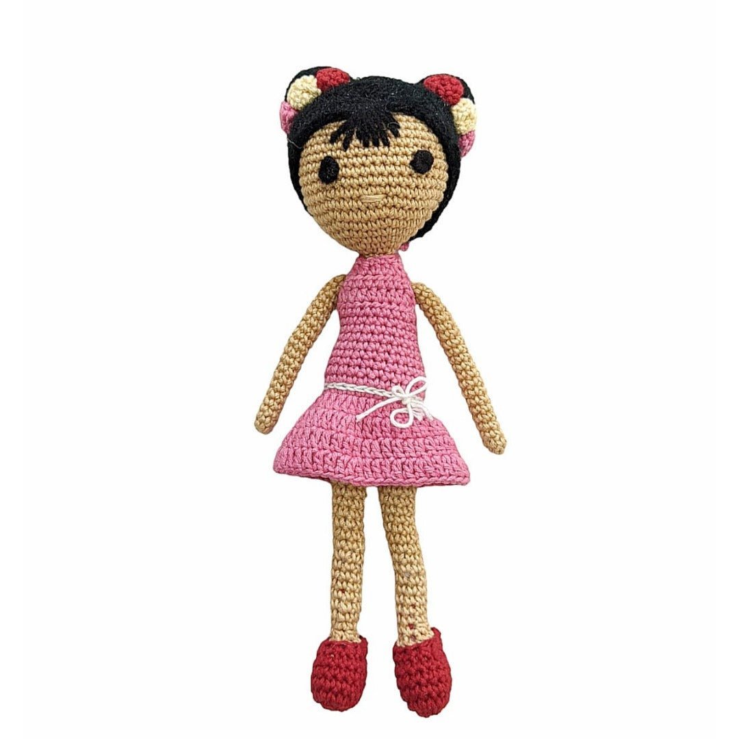 Happy Threads Hawain Doll Handmade Pink Stuffed Dolls - ADP00101