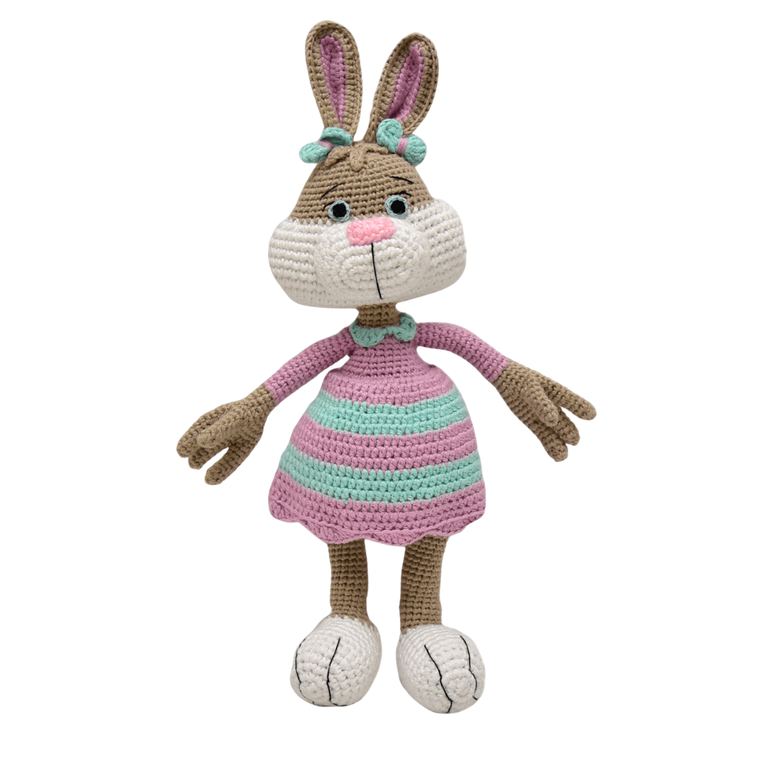Happy Threads | Jill the Bunny – Adorable Handmade Crocheted Plush Toy - ID23A002