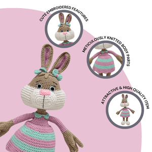 Happy Threads | Jill the Bunny – Adorable Handmade Crocheted Plush Toy - ID23A002