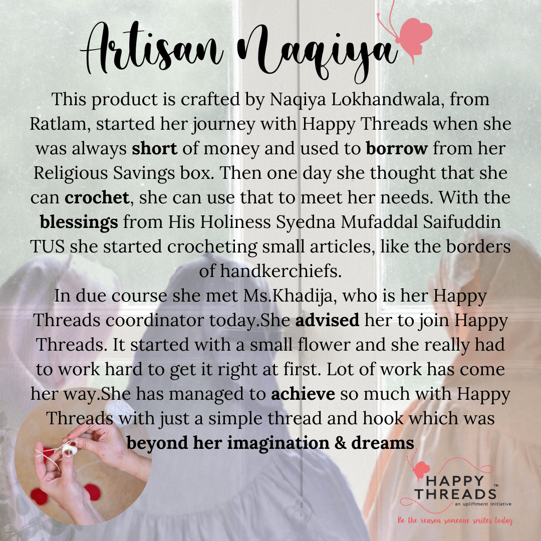 Happy Threads | Jolly Santa – Handcrafted Crochet Christmas Tree Ornament - Christmas Decor