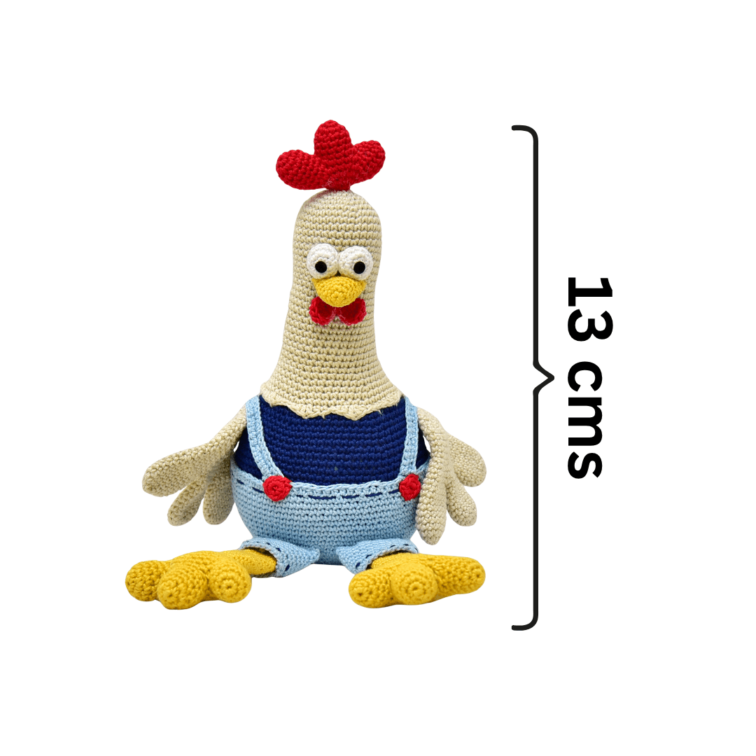 Happy Threads | Meet Dorris the Rooster – A Bundle of Joy in Feathers & Yarn! - ID23A053