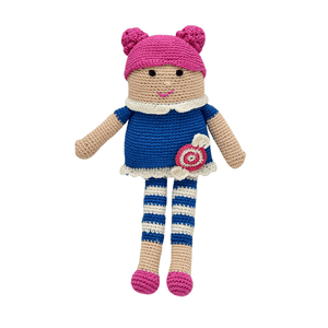 Happy Threads | Melody the Dreamy Doll – Handcrafted Crochet Keepsake for Whimsical Hearts - ID23A068