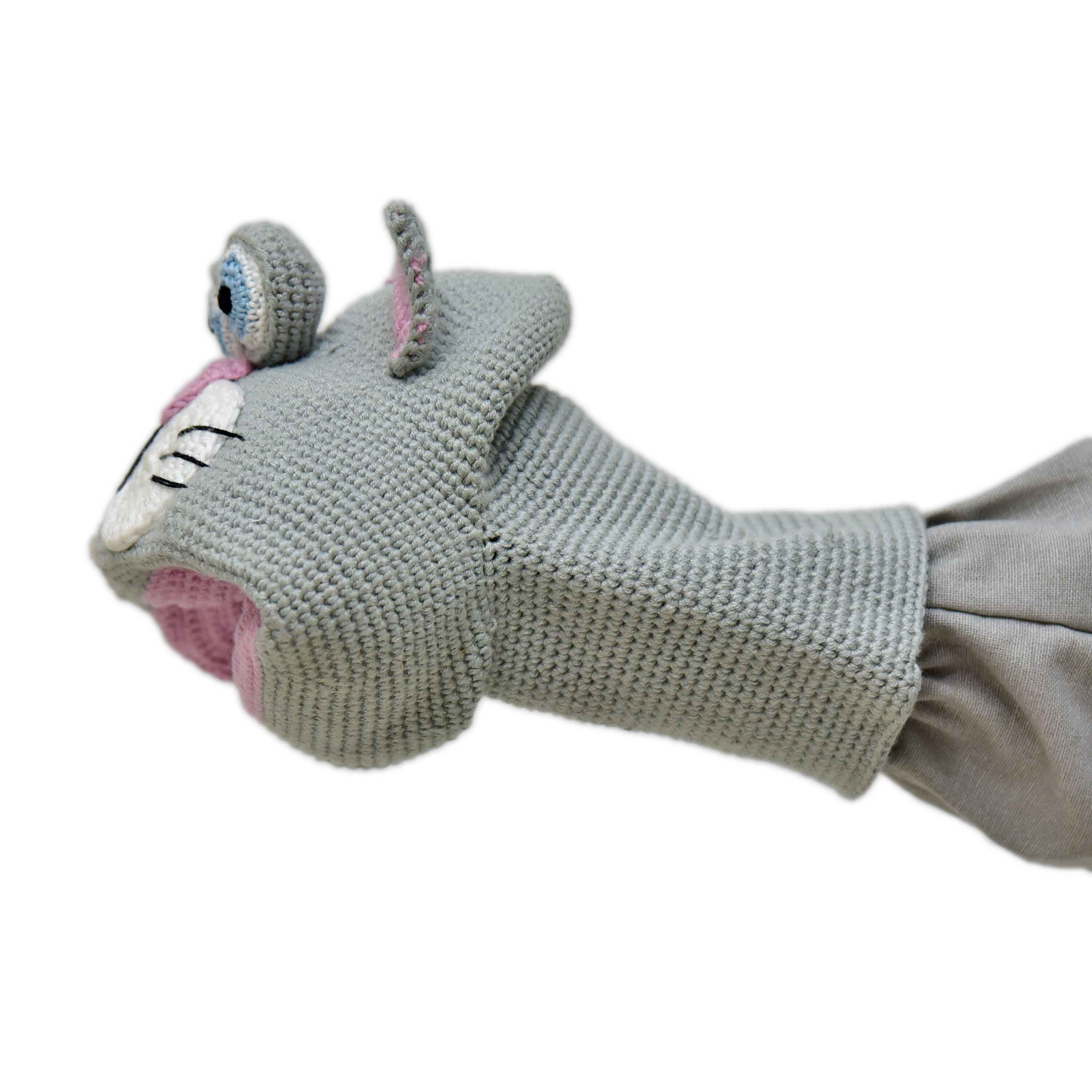 Happy Threads | Mimi the Cat – Handmade Crochet Puppet for Kids & Cat Lovers - Crochet Toy