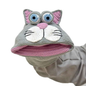 Happy Threads | Mimi the Cat – Handmade Crochet Puppet for Kids & Cat Lovers - Crochet Toy