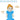 Happy Threads Necklace Doll Handcrafted Blue Stuffed Dolls - ST000030