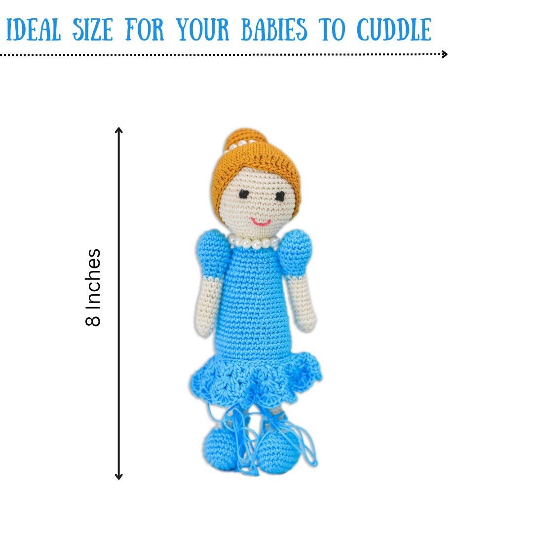 Happy Threads Necklace Doll Handcrafted Blue Stuffed Dolls - ST000030