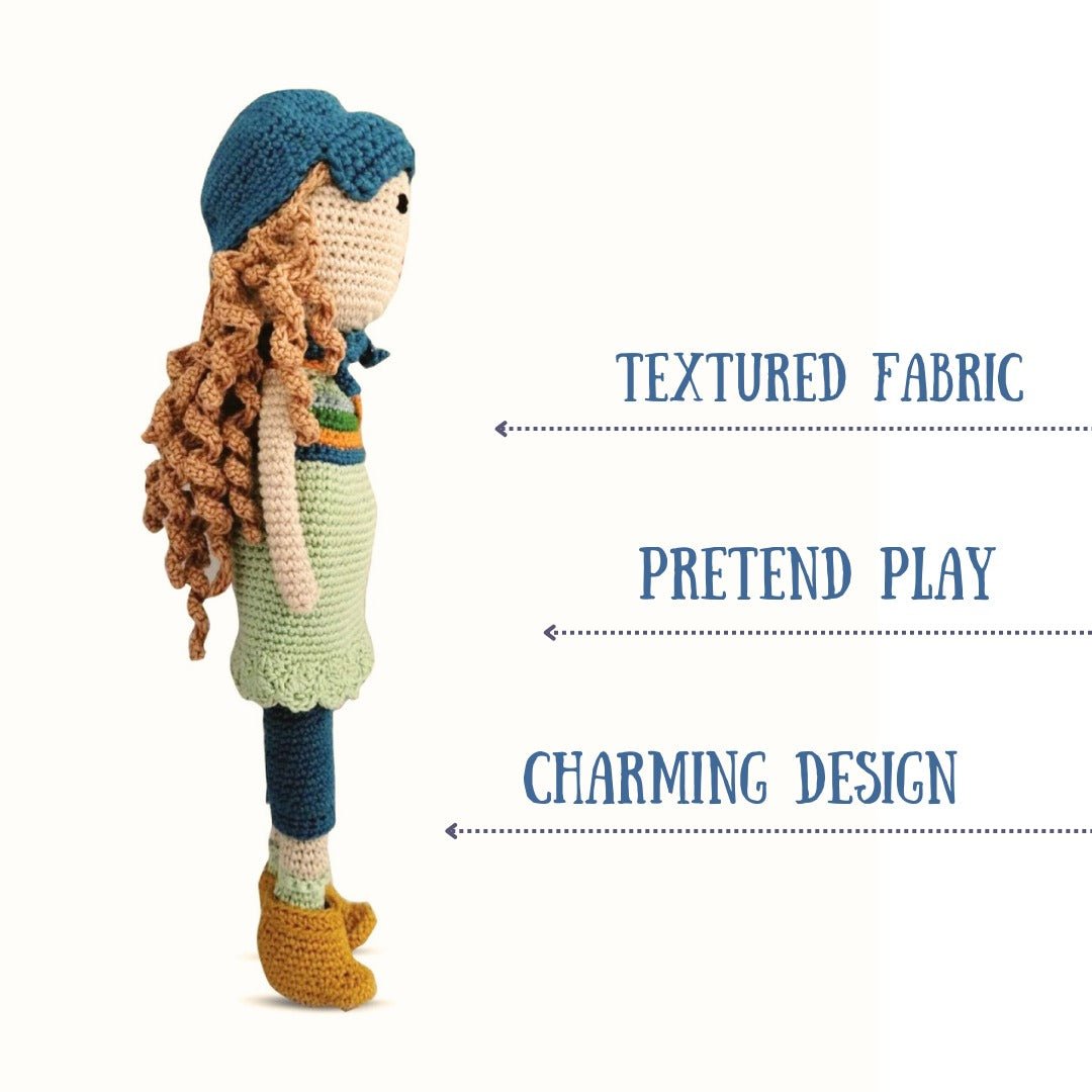 Happy Threads Nora Doll Handcrafted Trendy Dolls Perfect Gift for Girls - NORD0461