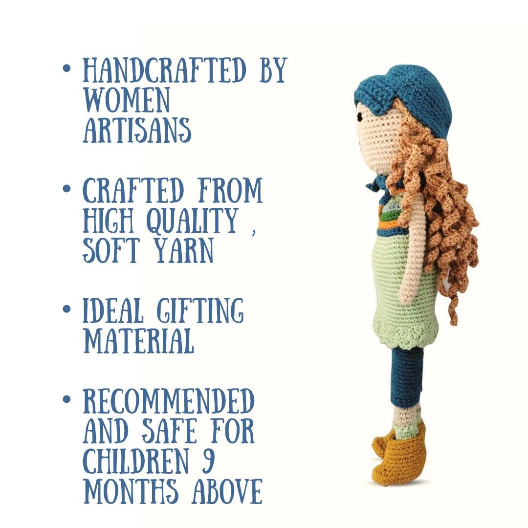 Happy Threads Nora Doll Handcrafted Trendy Dolls Perfect Gift for Girls - NORD0461
