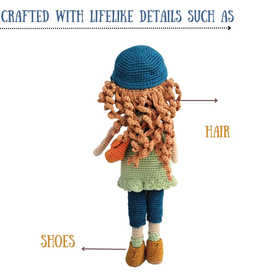 Happy Threads Nora Doll Handcrafted Trendy Dolls Perfect Gift for Girls - NORD0461