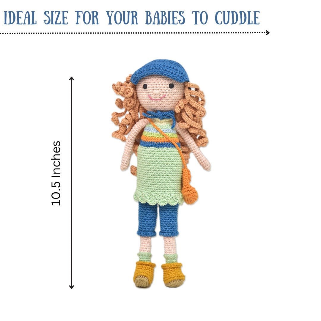 Happy Threads Nora Doll Handcrafted Trendy Dolls Perfect Gift for Girls - NORD0461