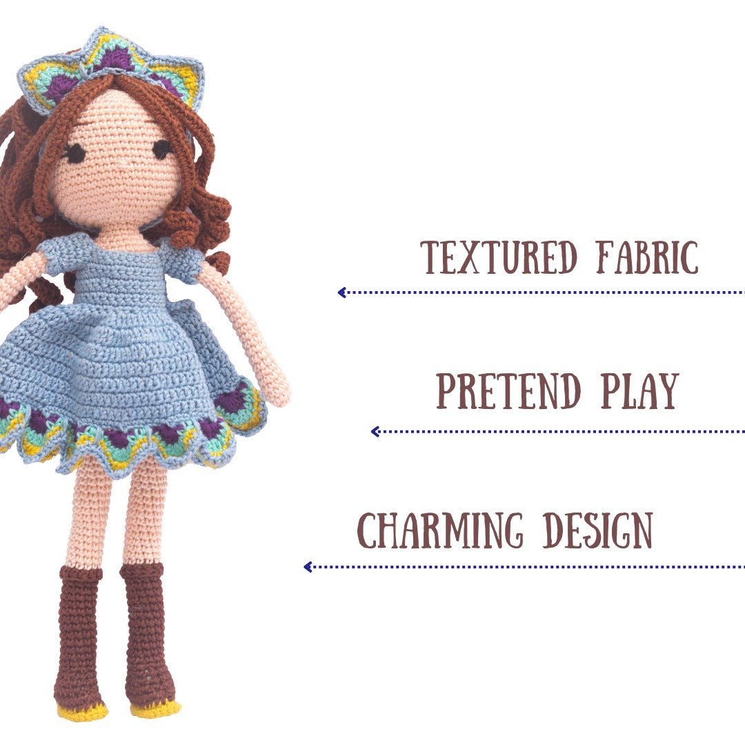 Happy Threads Peacock Princes Handcrafted Doll - PCKP0169