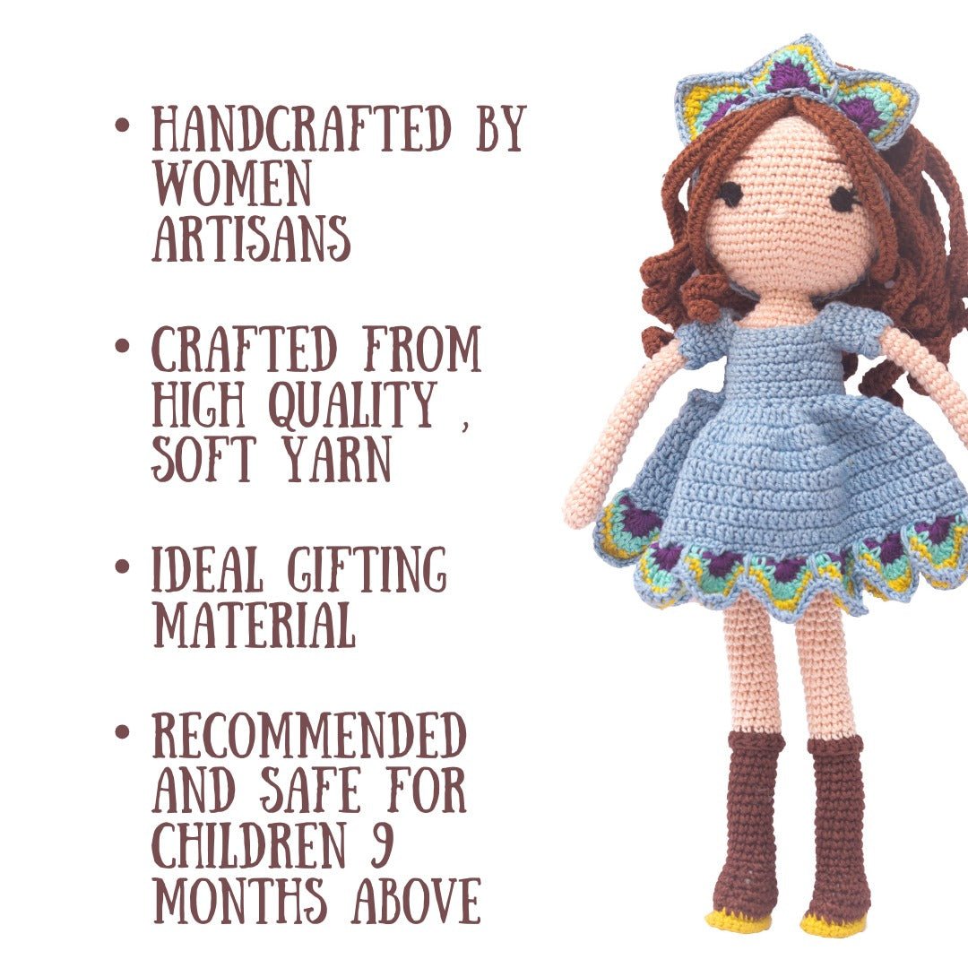 Happy Threads Peacock Princes Handcrafted Doll - PCKP0169