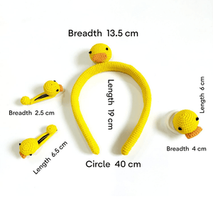 Happy Threads | Quack - tastic Kids Hair Accessories: Handmade Crochet Duck Set - Hair accessories