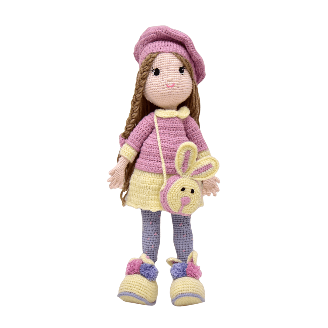 Happy Threads | Rasberina the Doll – Limited Edition Handmade Crochet Keepsake - ID23A026
