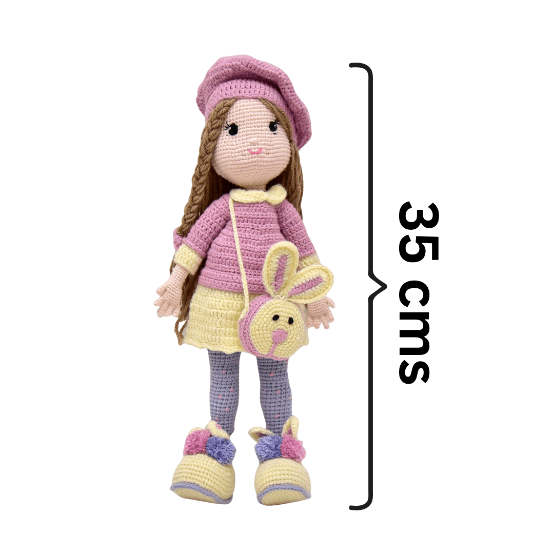 Happy Threads | Rasberina the Doll – Limited Edition Handmade Crochet Keepsake - ID23A026