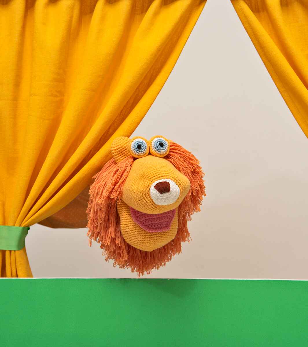 Happy Threads | Roar with Joy – Crochet Lion Puppet for Storytelling & Playtime - Crochet Toy
