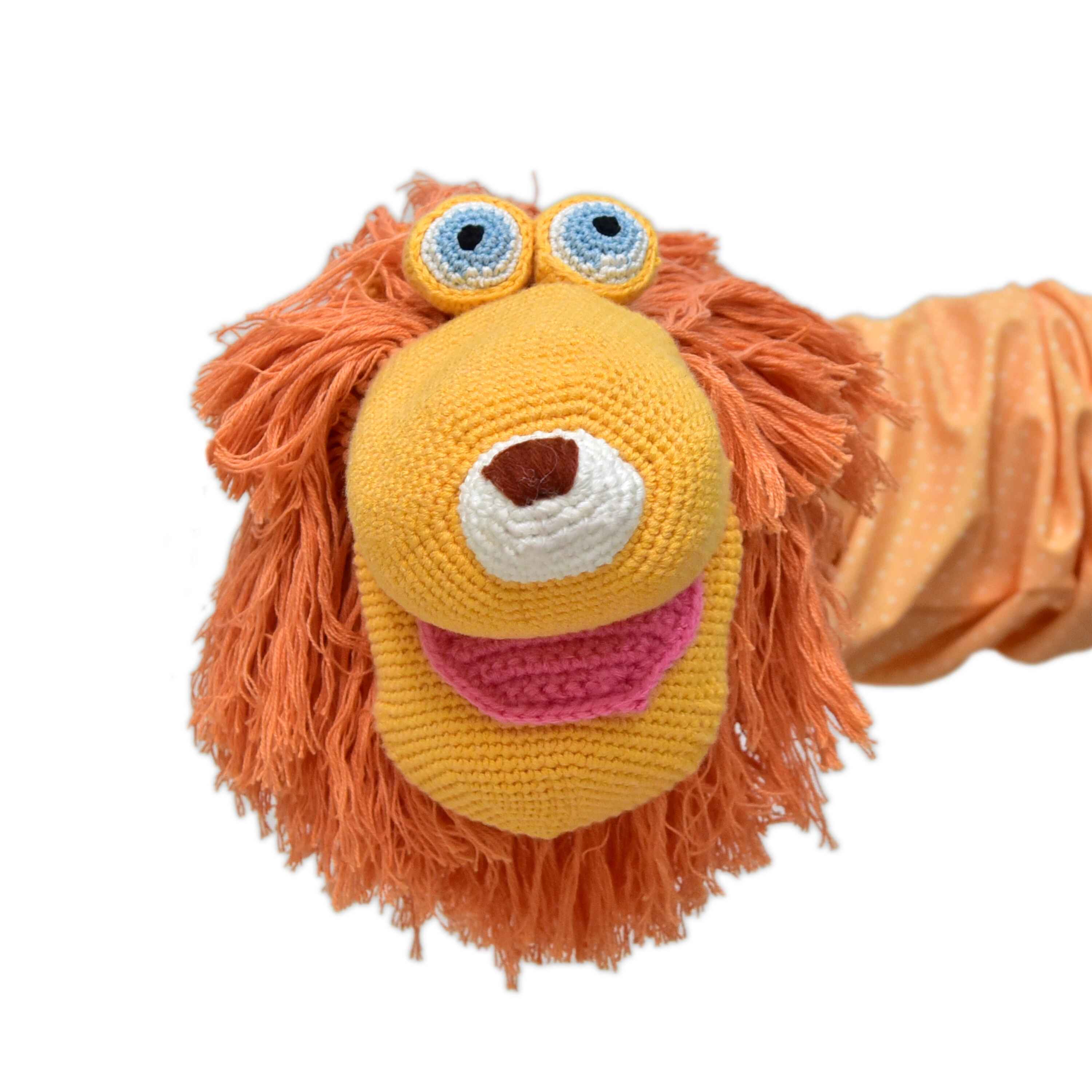 Happy Threads | Roar with Joy – Crochet Lion Puppet for Storytelling & Playtime - Crochet Toy