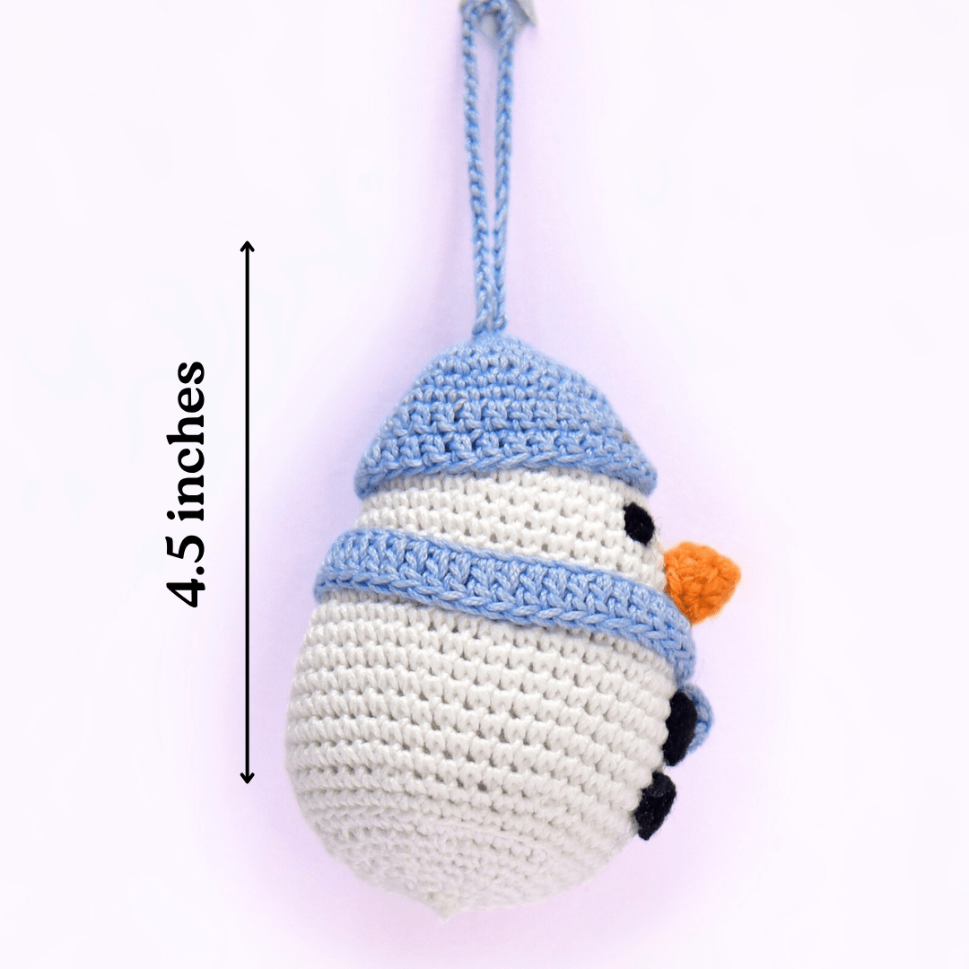 Happy Threads | Whimsical Crochet Snowman Ornament – Delightful Christmas Tree Décor - Christmas Decor