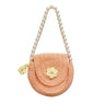 Happy Threads | Whimsical Handmade Crochet Peach Purse for Little Princesses - Adorable Girls' Accessories - Crochet Handbag
