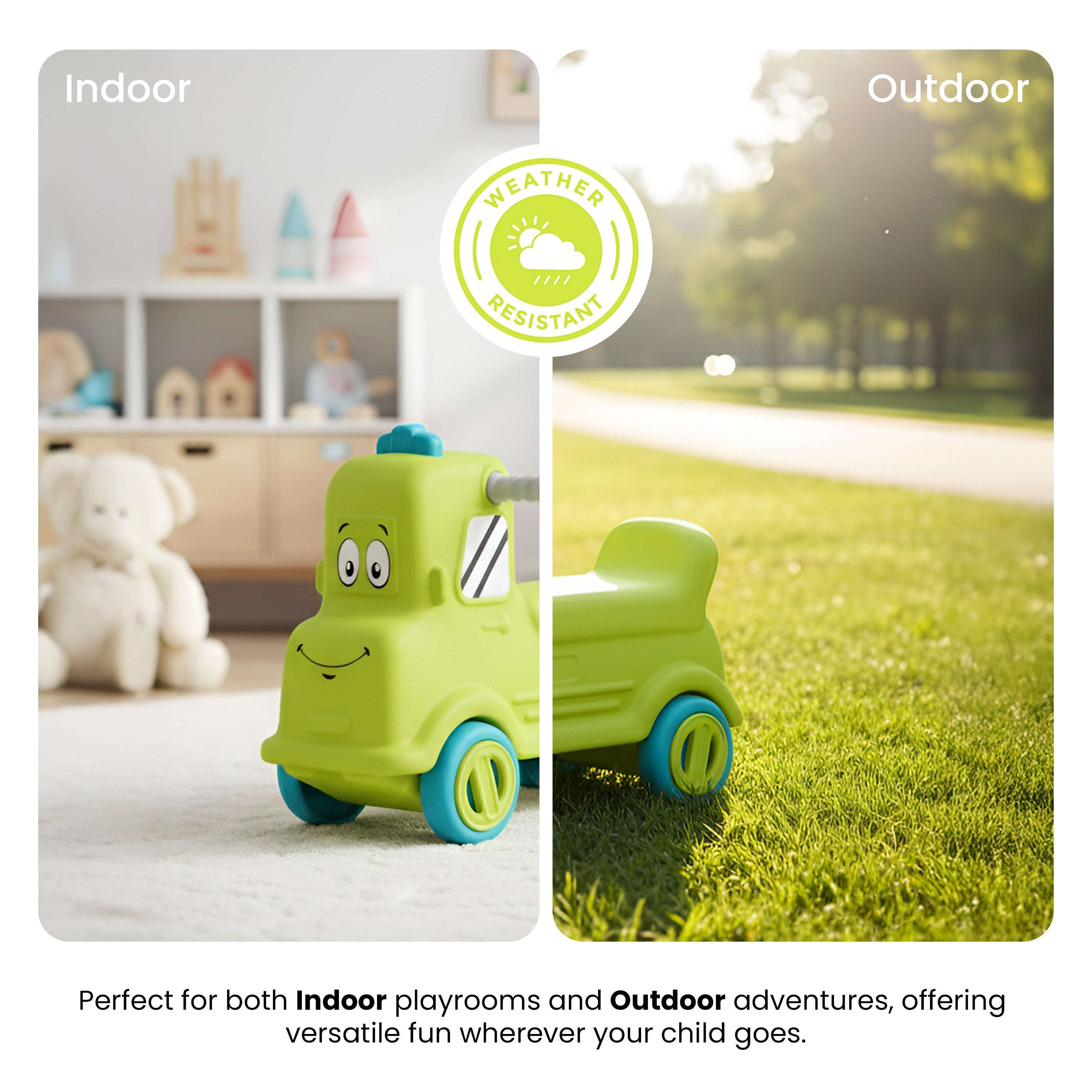 Happy Bear - Ride on Toys - HAPPYBEAR Rider Push Car for Kids 1 - 5Years Indoor & Outdoor Ride - On Toy (Green) - HBM_Rider green