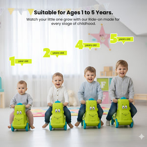 Happy Bear - Ride on Toys - HAPPYBEAR Rider Push Car for Kids 1 - 5Years Indoor & Outdoor Ride - On Toy (Green) - HBM_Rider green