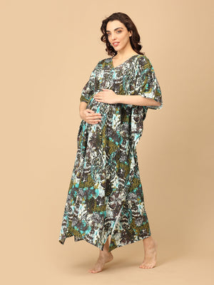 Harmony Wrap Maternity and Nursing Kaftan Nighty - NW - SD - HRMWP - S
