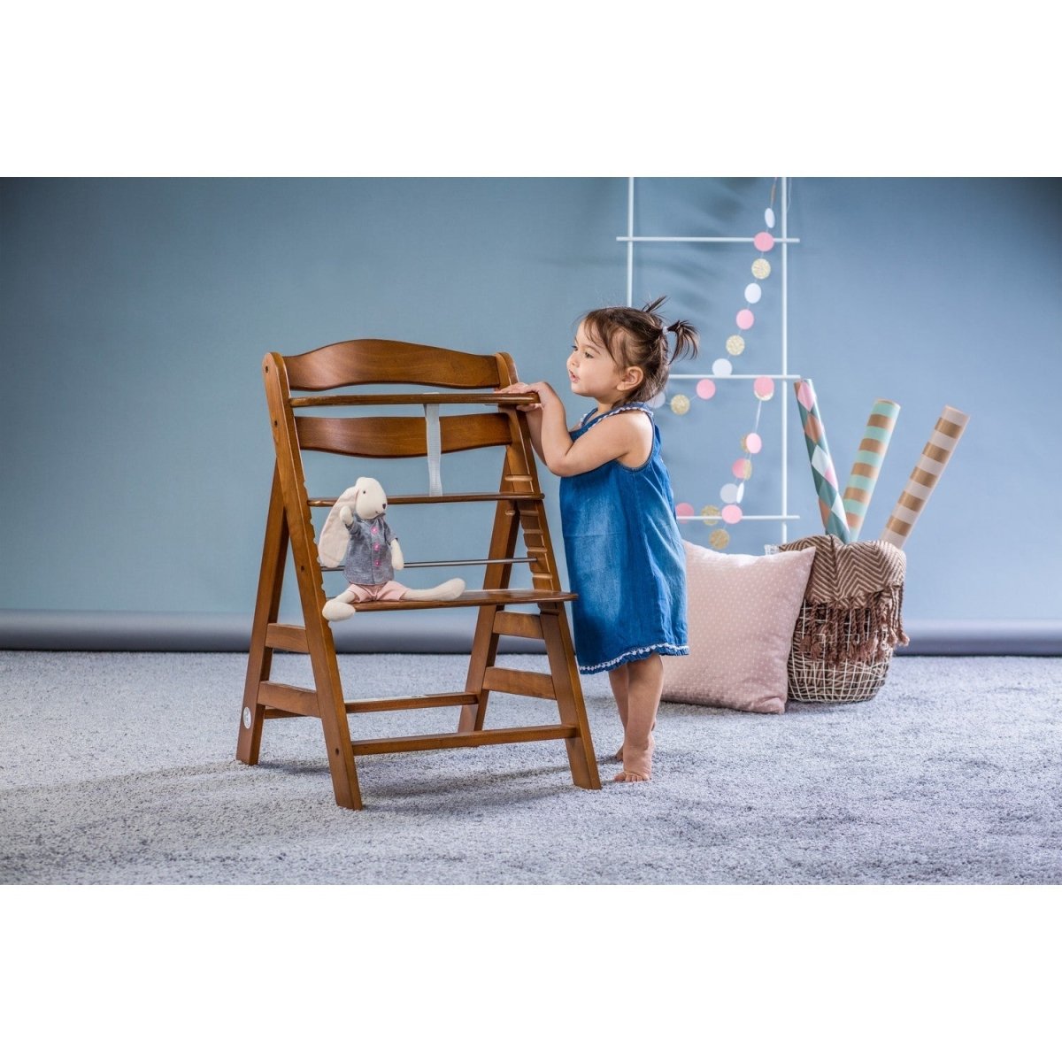 Hauck Alpha Plus B Highchair- Walnut - 661130