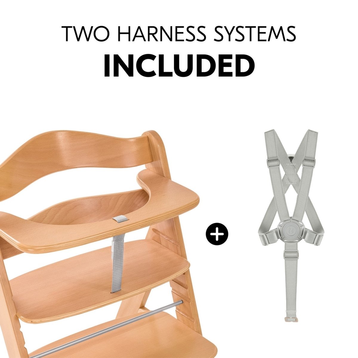 Hauck Alpha+ Premium Baby Wooden High Chair- Natural - 661079