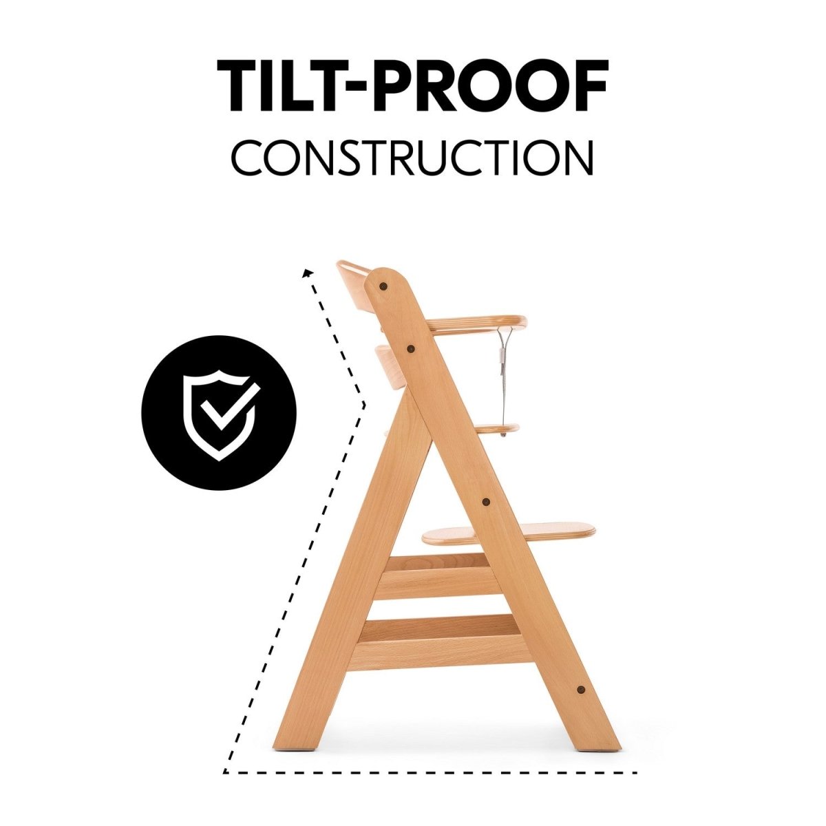 Hauck Alpha+ Premium Baby Wooden High Chair- Natural - 661079
