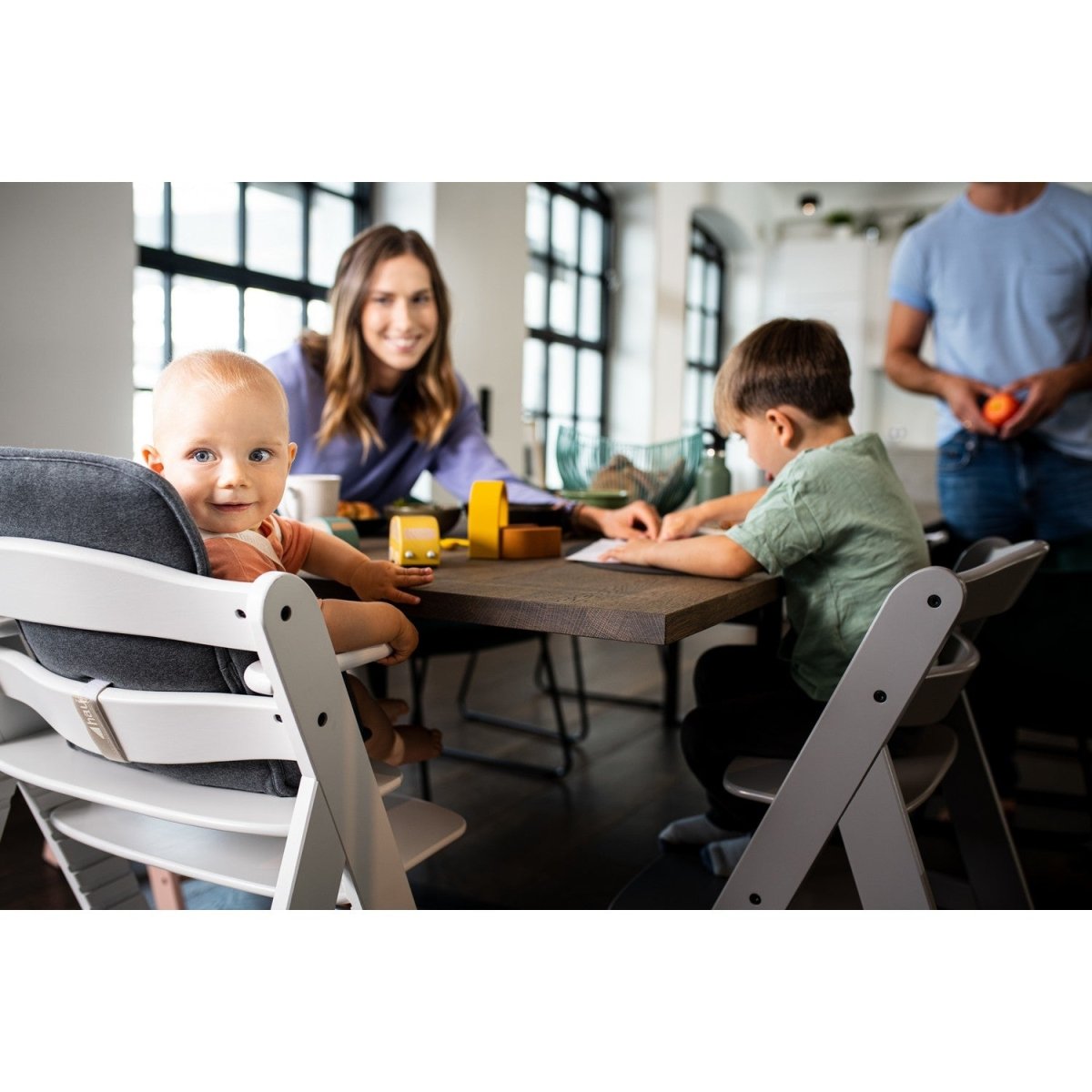 Hauck Alpha+ Wooden High Chair- Grey - 661178
