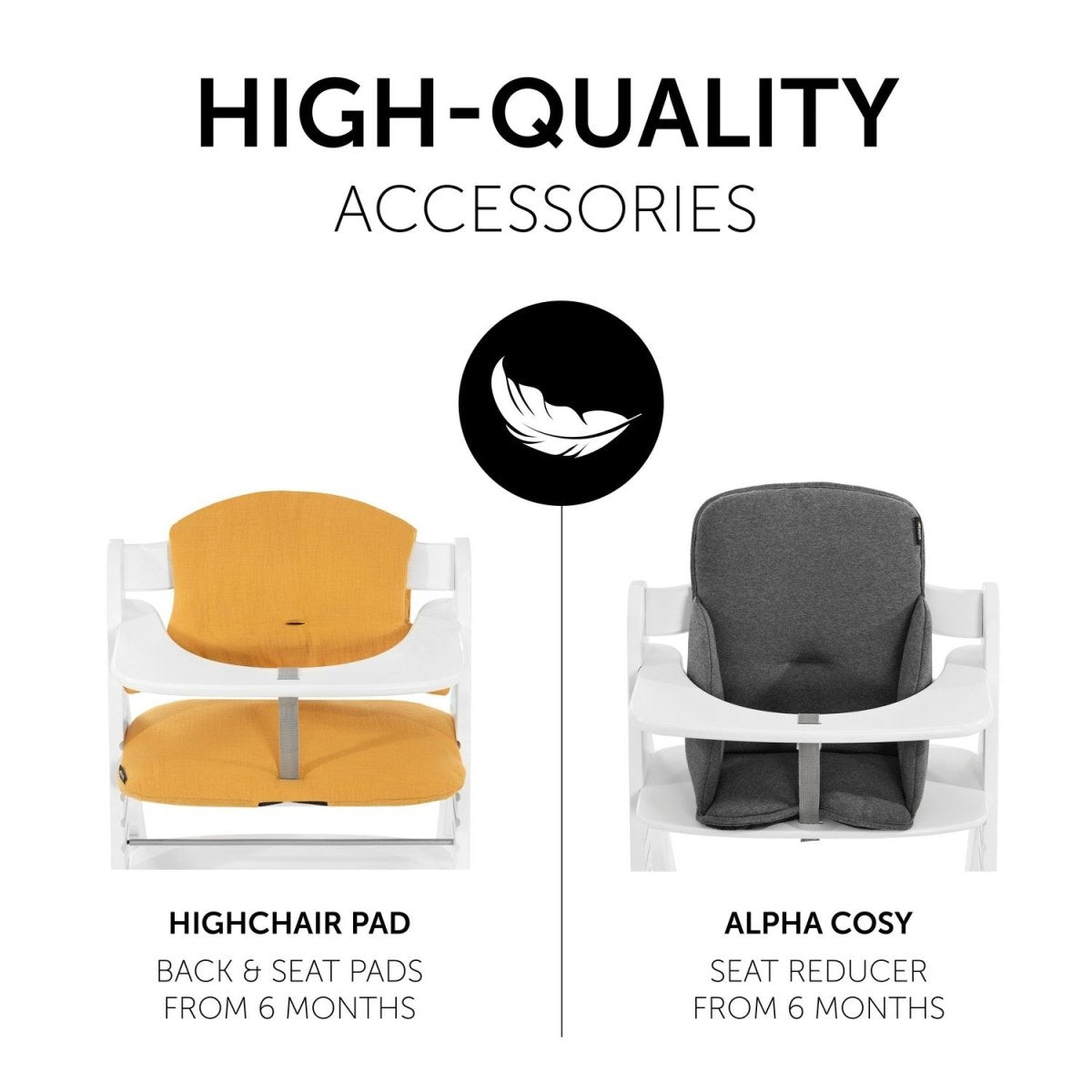 Hauck Alpha+ Wooden High Chair- Grey - 661178
