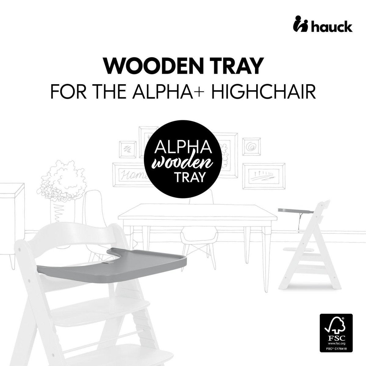 Hauck Alpha Wooden Tray Travel & Gear - 550557