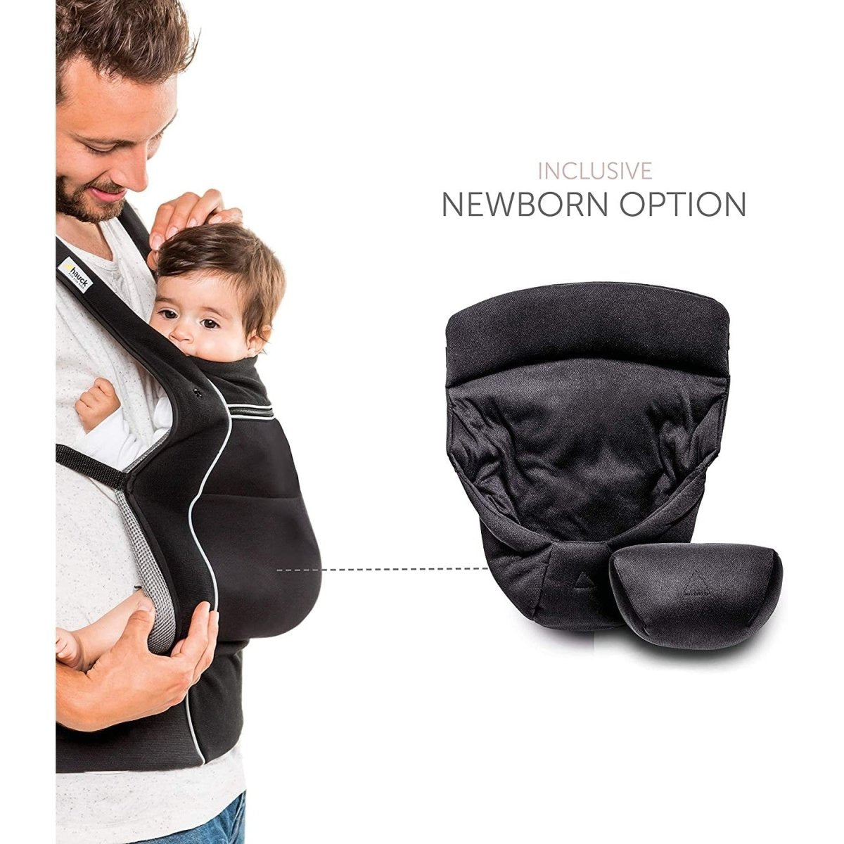 Hauck Close To Me Baby Carrier With 4 Carry Positions- Black - 581063