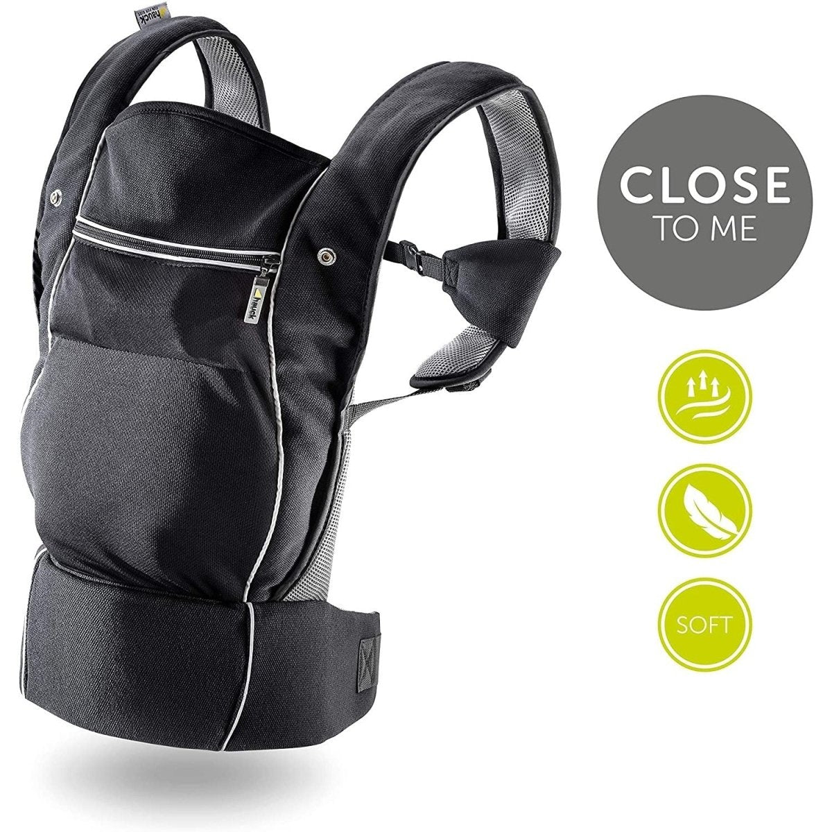 Hauck Close To Me Baby Carrier With 4 Carry Positions- Black - 581063