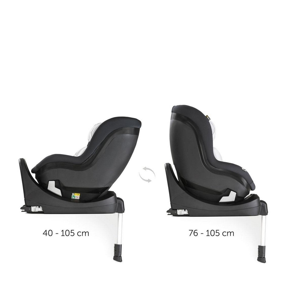 Hauck Ipro Kids Convertible Car Seat For Baby & Kids- Caviar - 614167