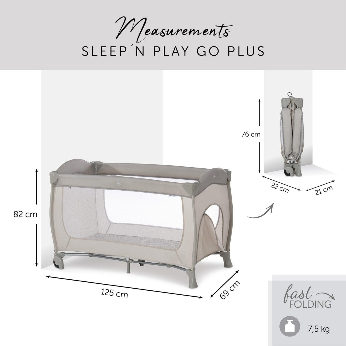 Hauck SleepN Play Go Plus- Beige - 600825
