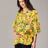 Hawaiian Sunset Maternity and Nursing Oversized Shirt - MAT-SD-YWFLMO-S